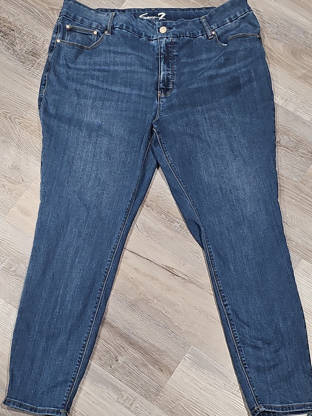 Seven7 Dark Blue High Rise Skinny Jeans for Women 20W